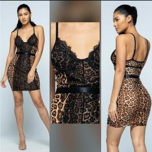 Sheer cheetah print dress that’s a definite head turner.